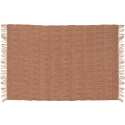 Alfombra rectangular con flecos de yute natural tejido a mano con pelo corto