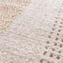 Alfombra rectangular de lana y yute tejido plano con motivos geométricos