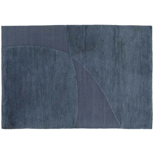 Alfombra rectangular de lana con diseño tejido a mano de pelo corto