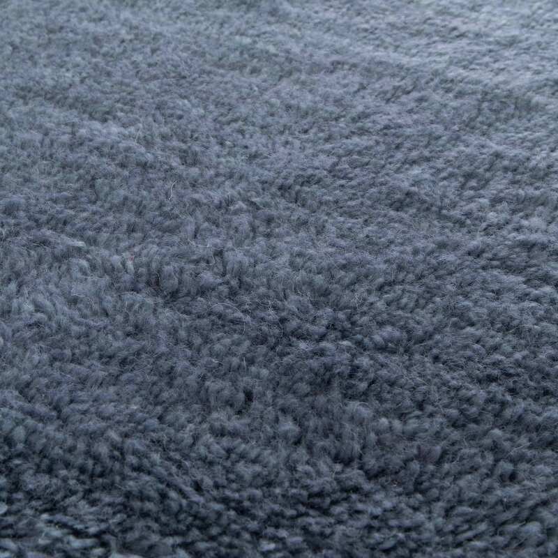 Alfombra rectangular de lana con diseño tejido a mano de pelo corto