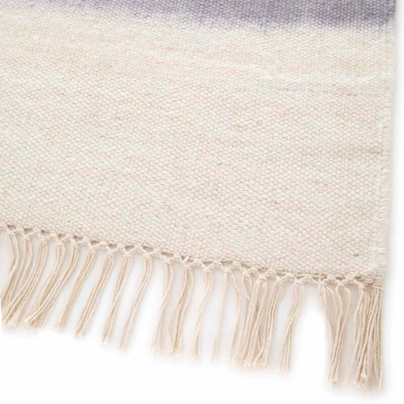 Alfombra rectangular de lana tejido plano con pelo corto (3/4)