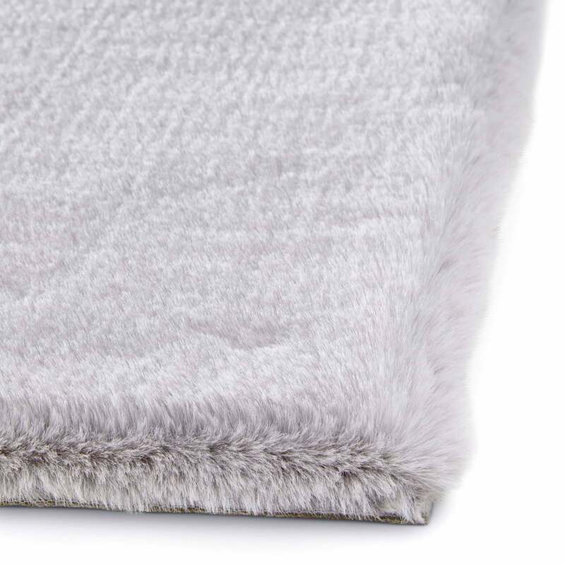 Alfombra rectangular de pelo largo de imitación de piel
