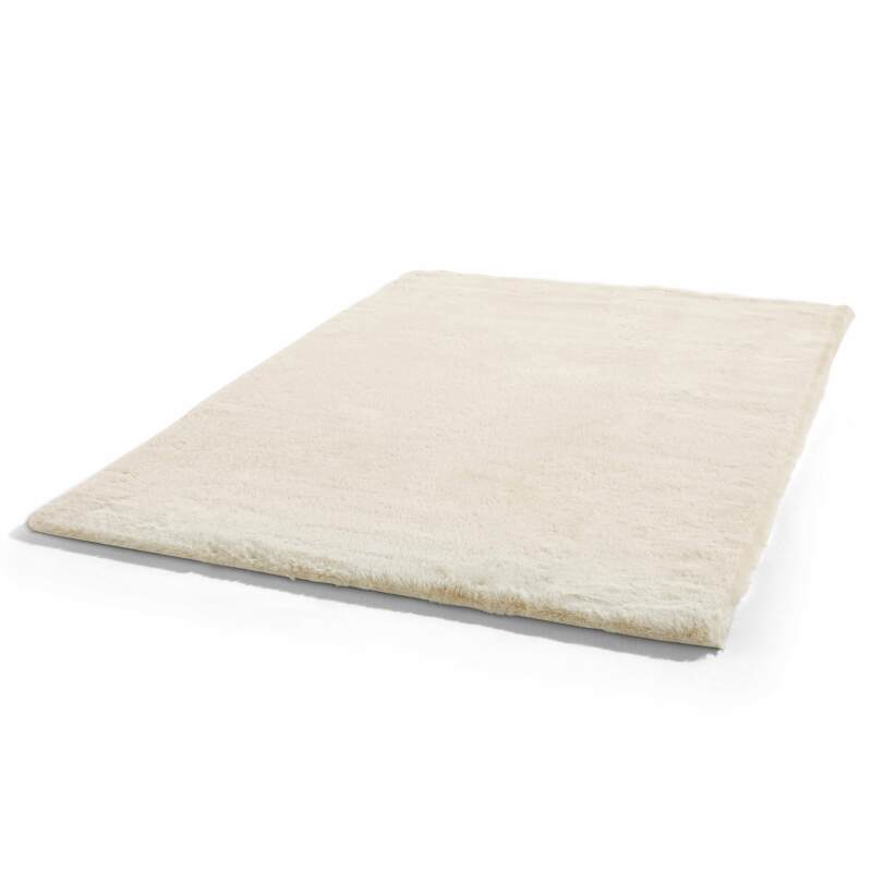 Alfombra rectangular de pelo largo de imitación de piel