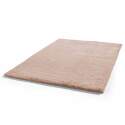 Alfombra rectangular de pelo largo de imitación de piel