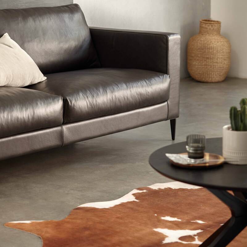 Alfombra imitación piel de vaca 155 x 190 cm