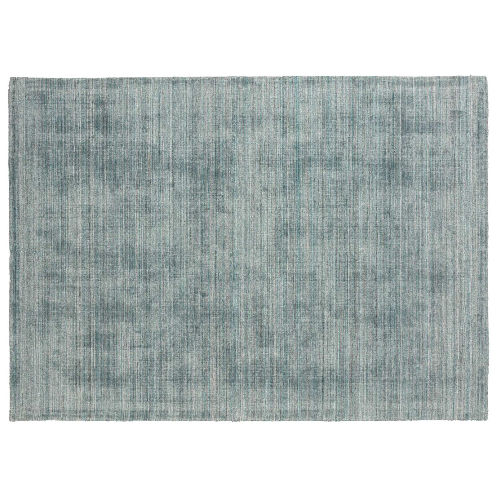 Alfombra rectangular de chenilla estampado con tonos variados y pelo corto