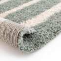 Alfombra rectangular con diseño de arcoíris y pelo largo