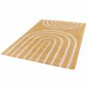 Alfombra rectangular con diseño de arcoíris y pelo largo