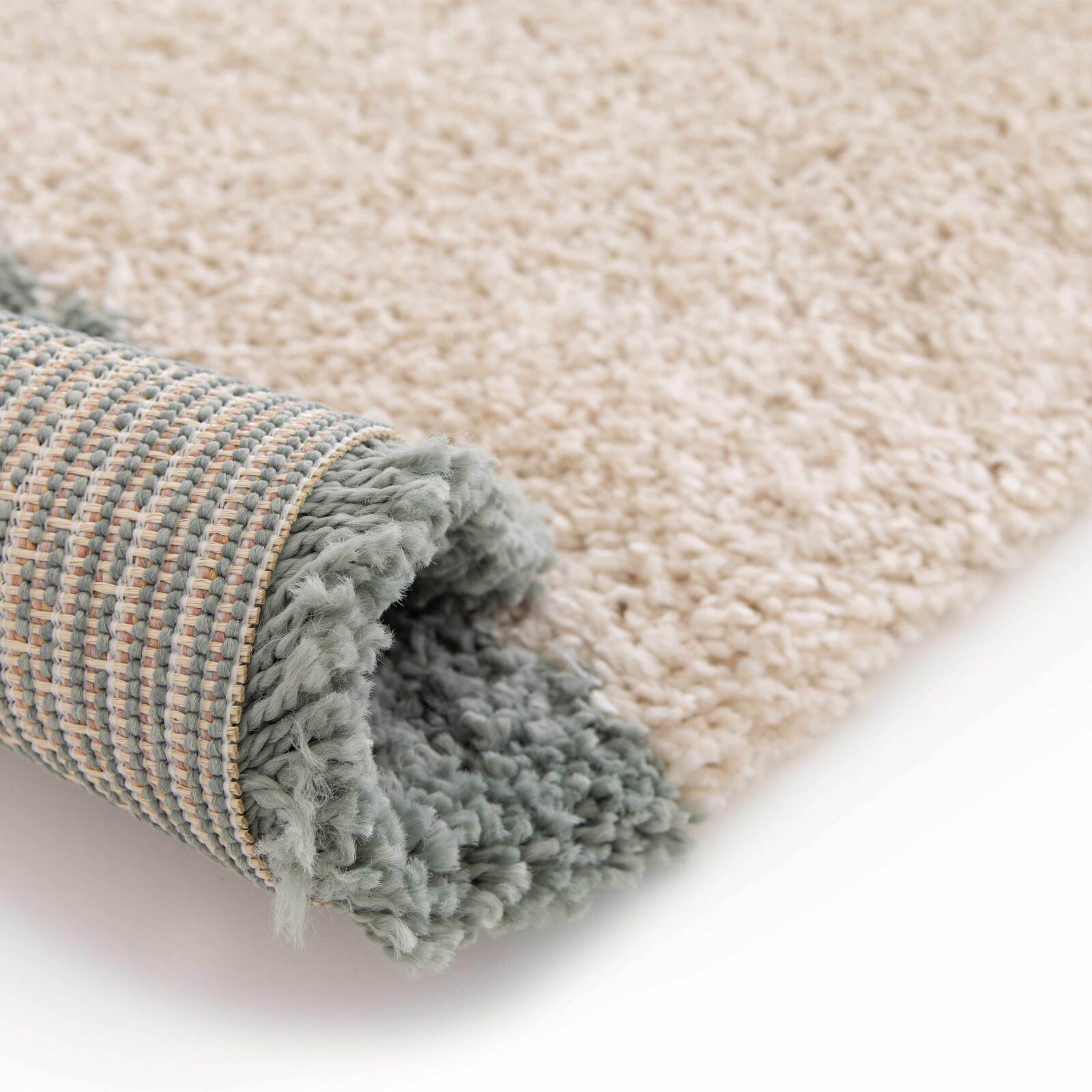 Tapete rectangular con diseño geométrico de pelo largo Tapete rectangular con diseño geométrico de pelo largo