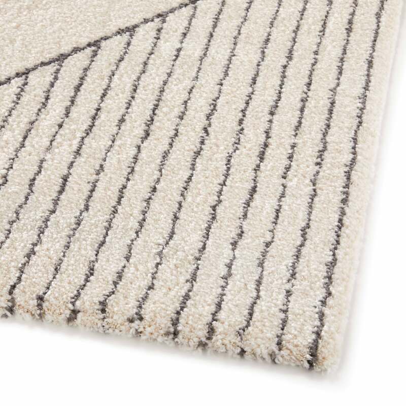 Alfombra rectangular con patrón lineal de pelo corto