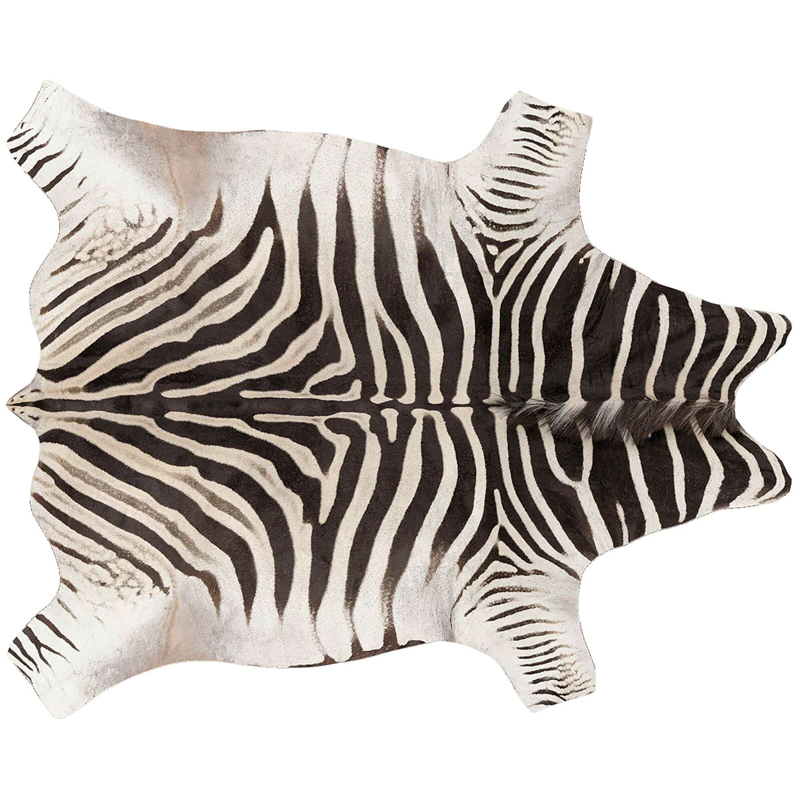 Alfombra imitación piel de cebra 155 x 190 cm