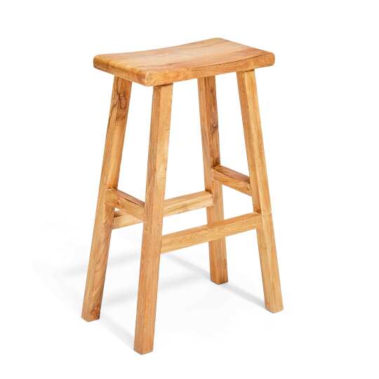 Taburete de bar de teka reciclada FSC