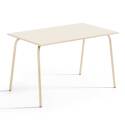 Mesa de jardín rectangular de 120 x 70 cm y 4 sillas de metal