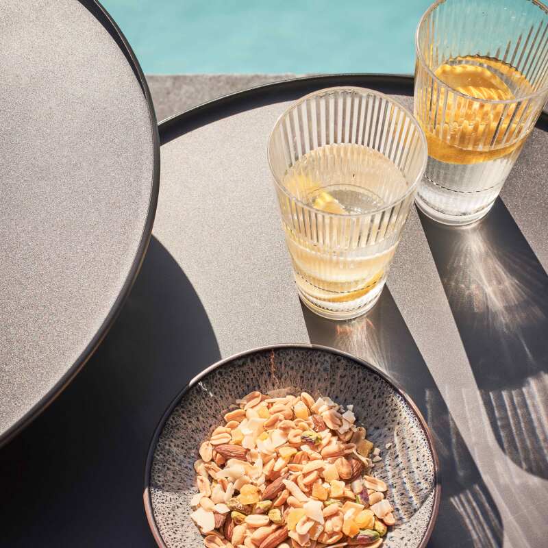 Lote de 2 mesas bajas redondas de jardín (5/7)