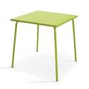 Mesa de jardín cuadrada de 70 x 70 cm y 2 sillas de bistró