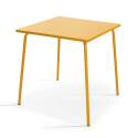 Mesa de jardín cuadrada de 70 x 70 cm y 2 sillas de bistró