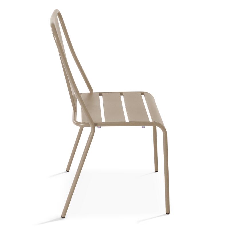 Mesa de jardín cuadrada de 70 x 70 cm y 2 sillas de bistró (6/7)