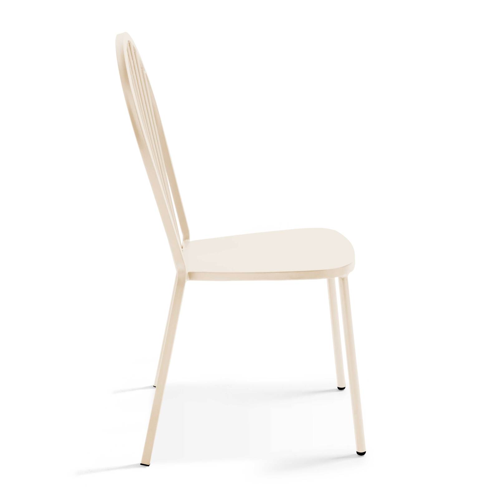 Mesa de jardín cuadrada de 70 x 70 cm y 2 sillas de metal