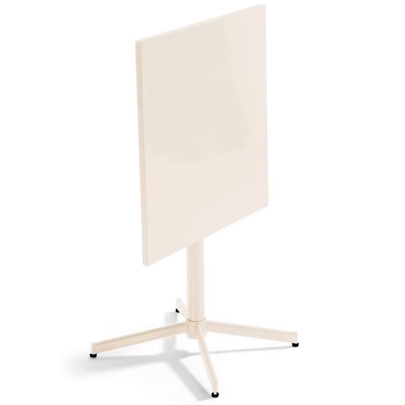 Mesa de jardín bistró cuadrada inclinable de 70 x 70 cm y 2 sillas de metal (2/7)