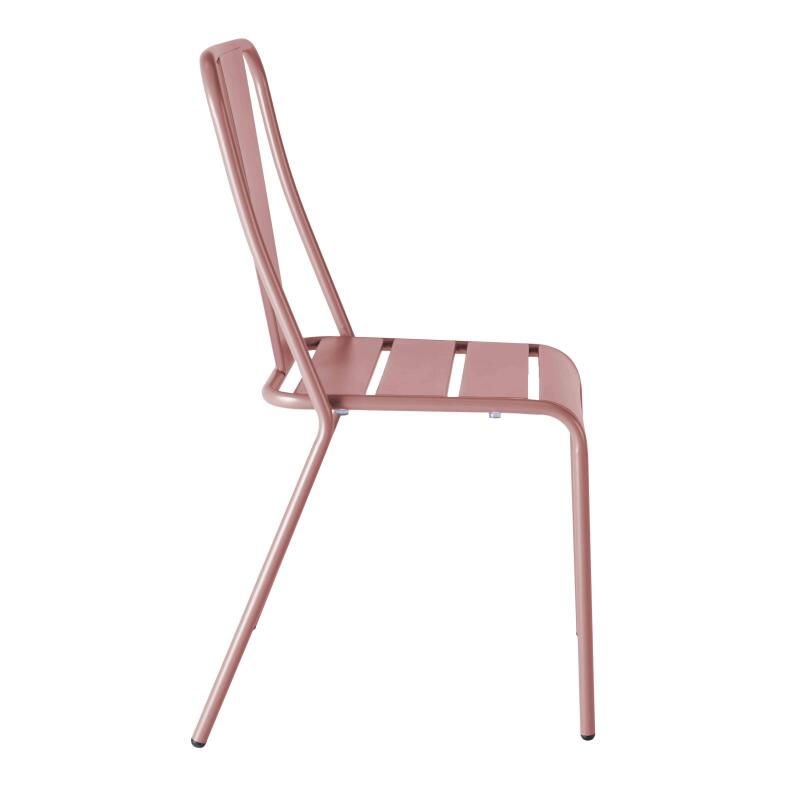 Mesa de jardín bistró cuadrada inclinable de 70 x 70 cm y 2 sillas de metal (6/7)