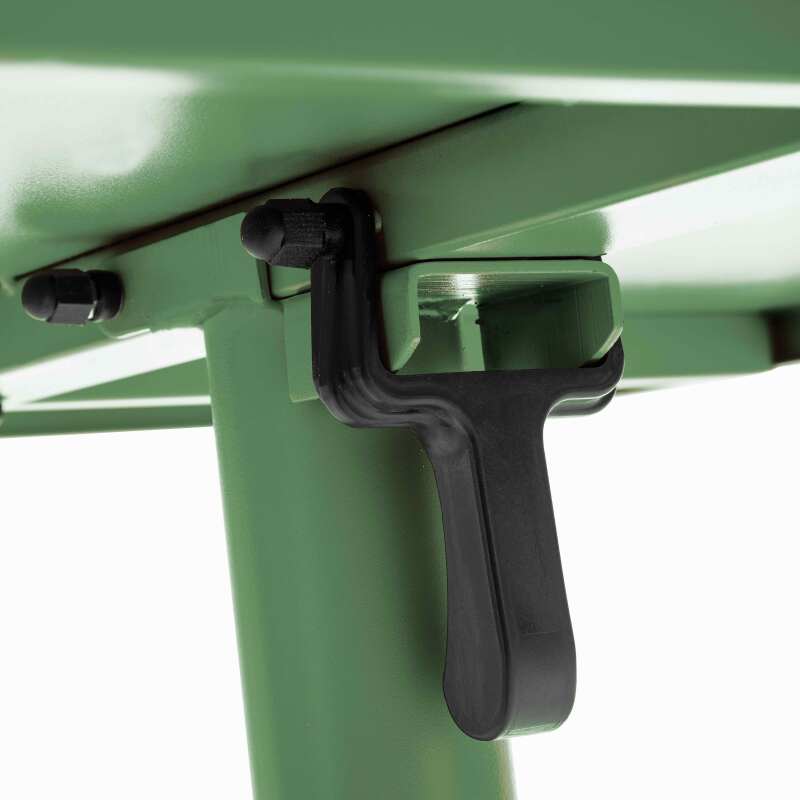 Mesa de jardín bistró cuadrada inclinable de 70 x 70 cm y 2 sillas de metal (4/7)