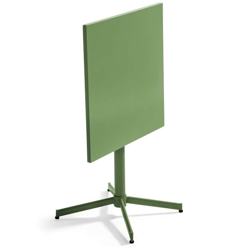 Mesa de jardín cuadrada inclinable de 70 x 70 cm y 2 sillas de bistró (2/7)