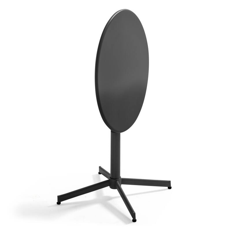 Mesa de jardín plegable de estilo bistró de 70 x 72 cm y 2 sillas de metal (2/7)