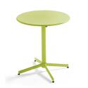 Mesa de jardín plegable de estilo bistró Ø70 x 72 cm y 2 sillas de metal