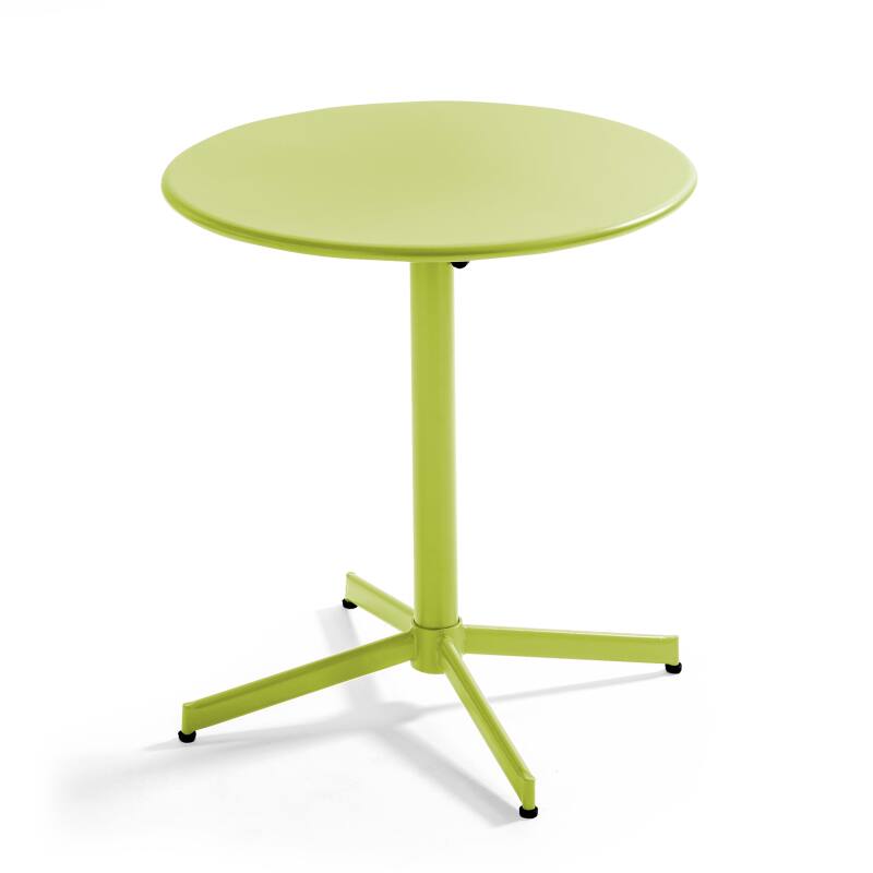 Mesa de jardín plegable de estilo bistró Ø70 x 72 cm y 2 sillas de metal