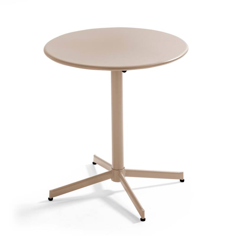 Mesa de jardín plegable de estilo bistró Ø70 x 72 cm y 2 sillas de metal
