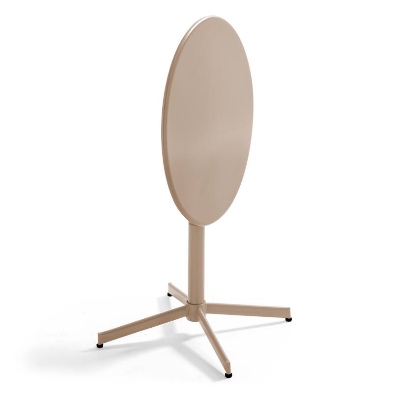 Mesa de jardín plegable de estilo bistró Ø70 x 72 cm y 2 sillas de metal
