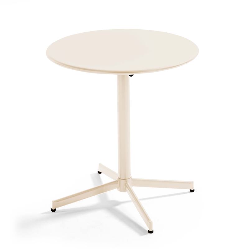 Mesa de jardín plegable de estilo bistró Ø70 x 72 cm y 2 sillas de metal