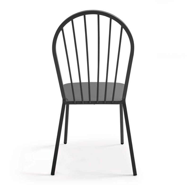 Mesa de jardín plegable de estilo bistró Ø70 x 72 cm y 2 sillas de metal