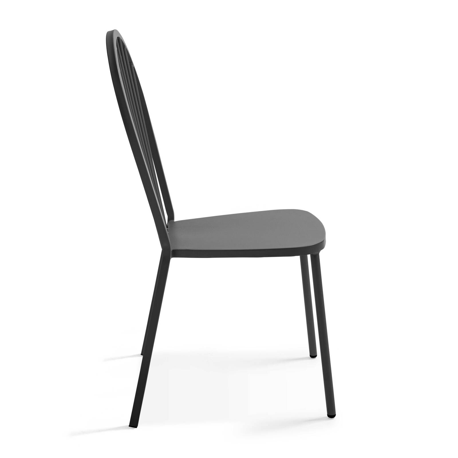 Mesa de jardín plegable de estilo bistró Ø70 x 72 cm y 2 sillas de metal