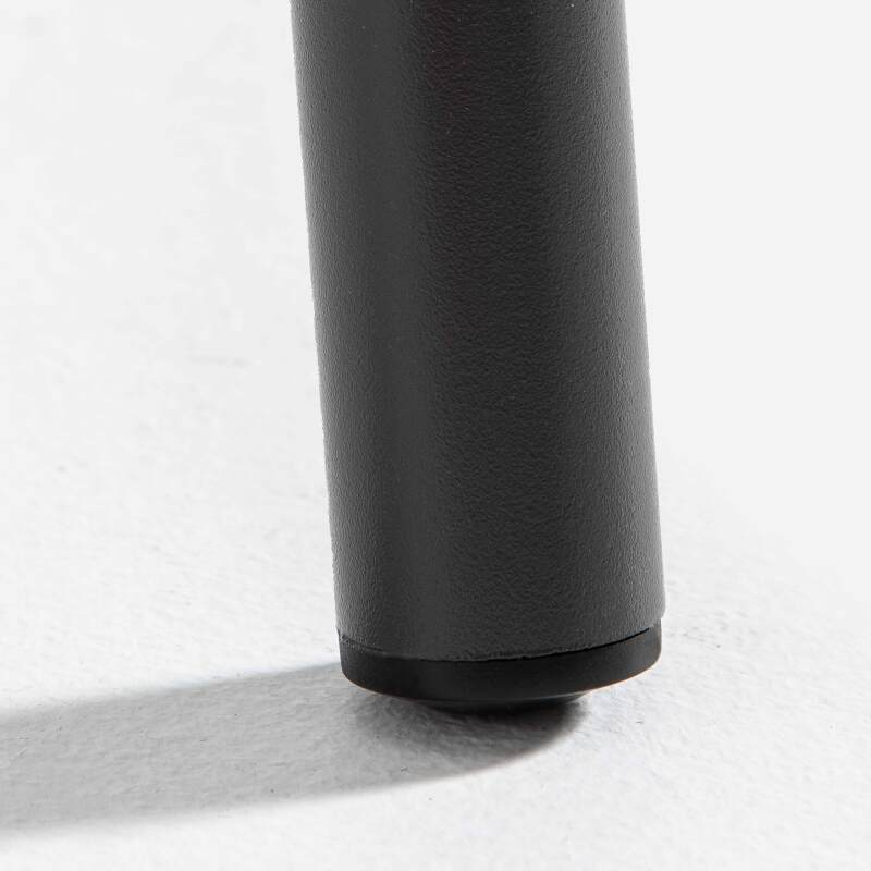 Mesa de jardín rectangular de 180 x 90 y 8 sillas de bistró de metal