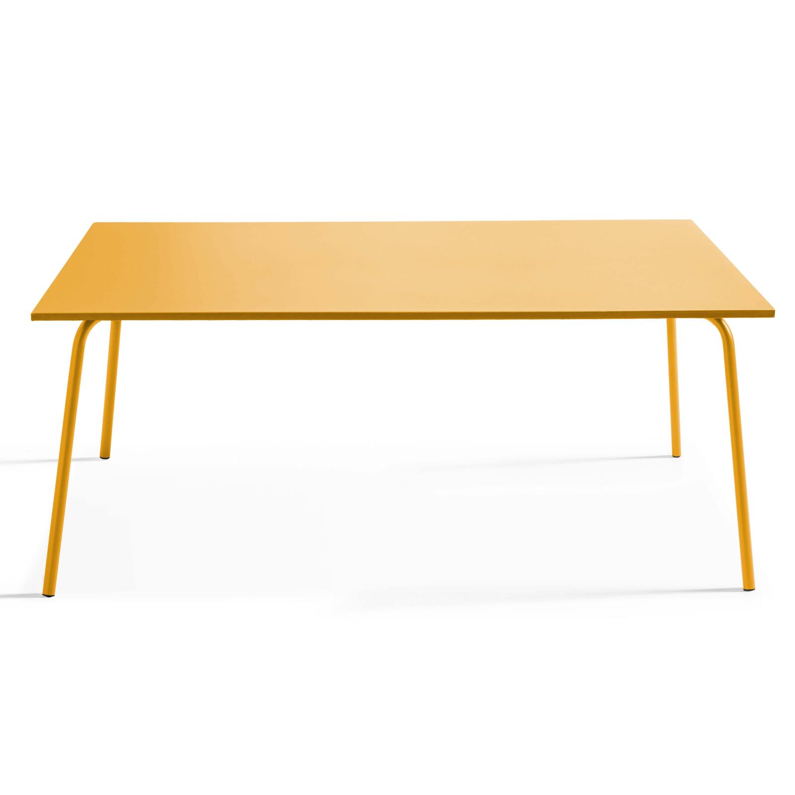 Mesa de jardín rectangular de 180 x 90 cm y 8 sillas de bistró de metal