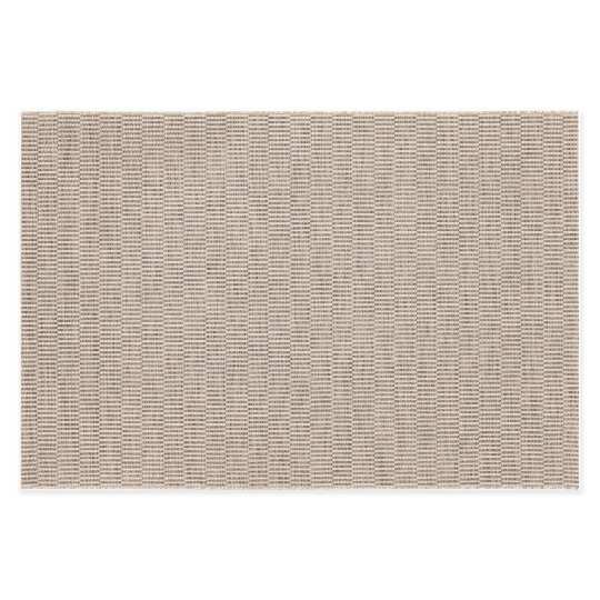 Alfombra rectangular beis para exteriores hecho de polipropileno