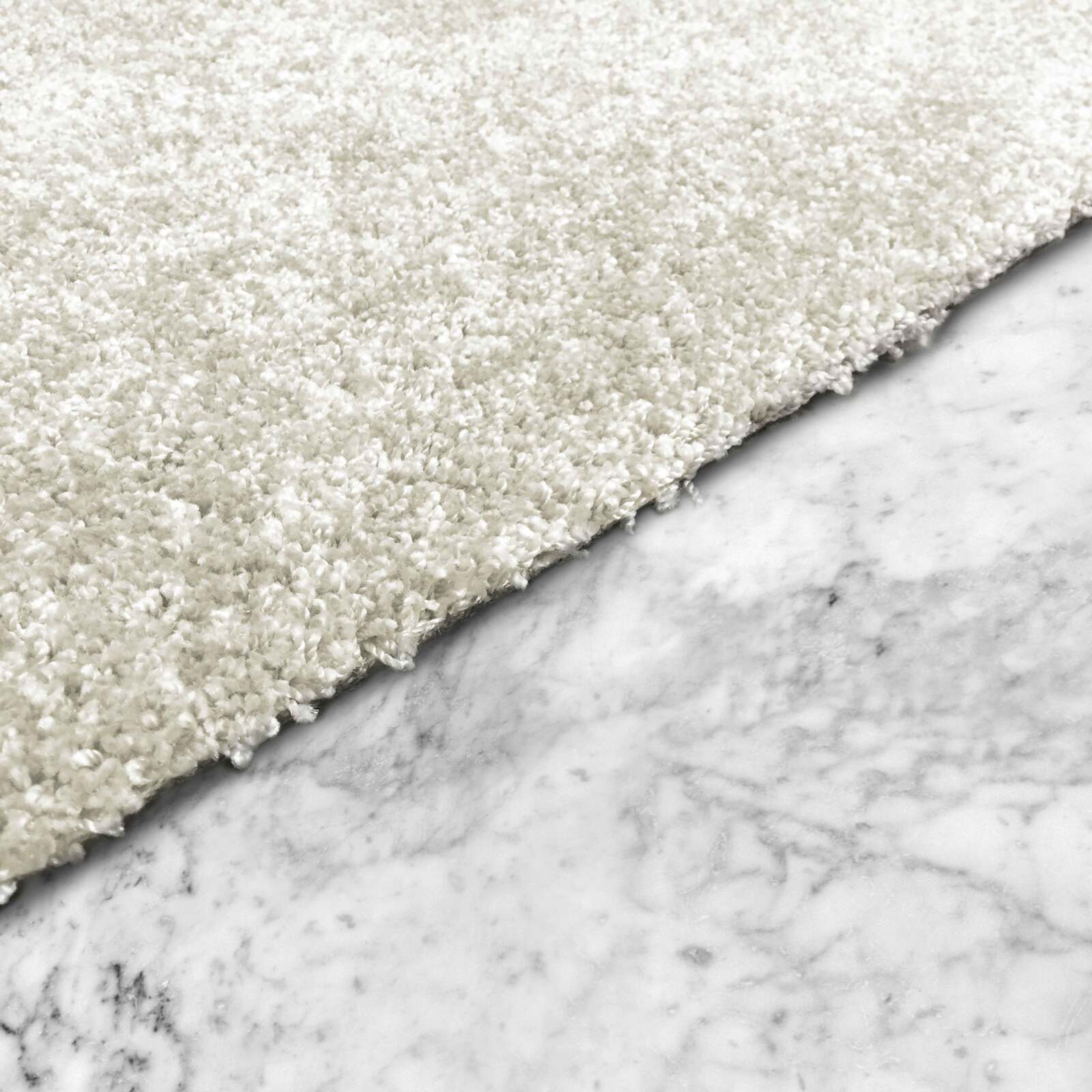 Alfombra rectangular liso de pelo largo de polipropileno