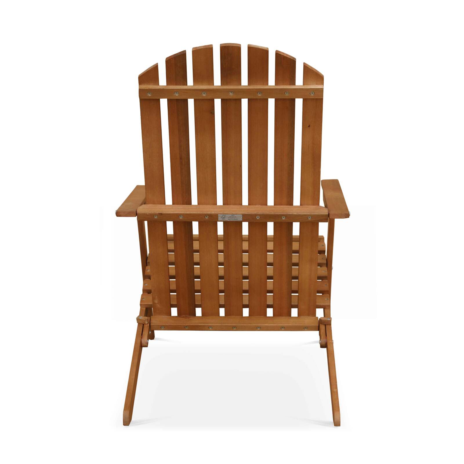 Sillón reclinable plegable de 3 posiciones en madera de eucalipto certificado por FSC®