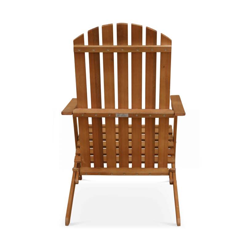 Sillón reclinable plegable de 3 posiciones en madera de eucalipto certificado por FSC® (3/5)