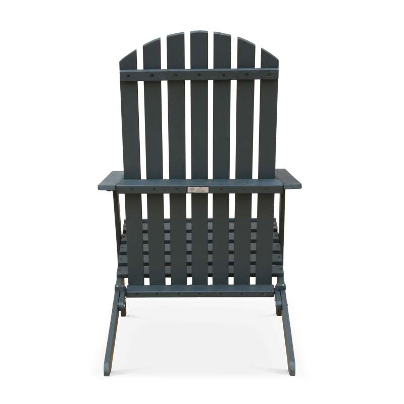 Sillón reclinable plegable de 3 posiciones en madera de eucalipto certificado por FSC®