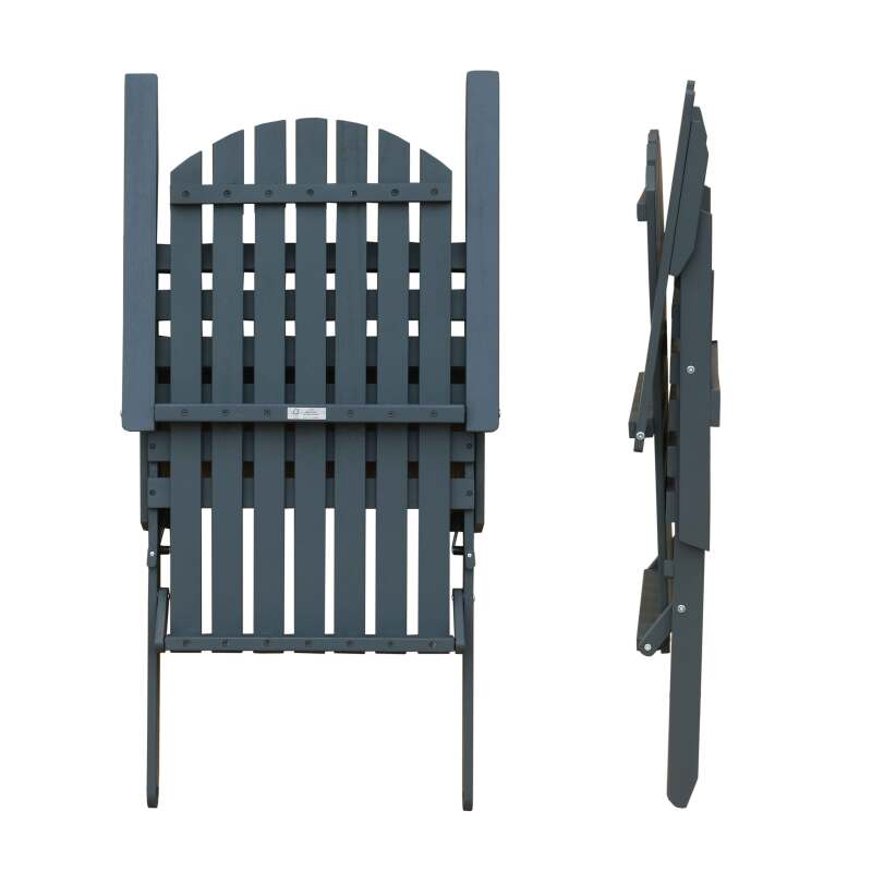 Sillón reclinable plegable de 3 posiciones en madera de eucalipto certificado por FSC®