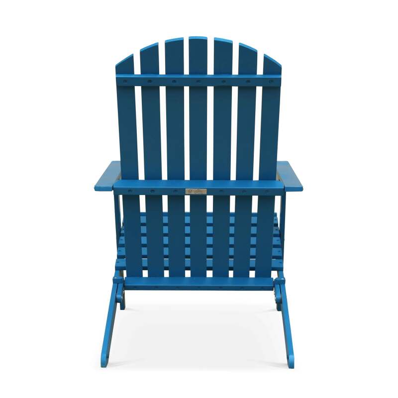 Lote de 2 sillas reclinables plegables con 3 posiciones ajustables en madera de eucalipto certificada FSC® (3/6)