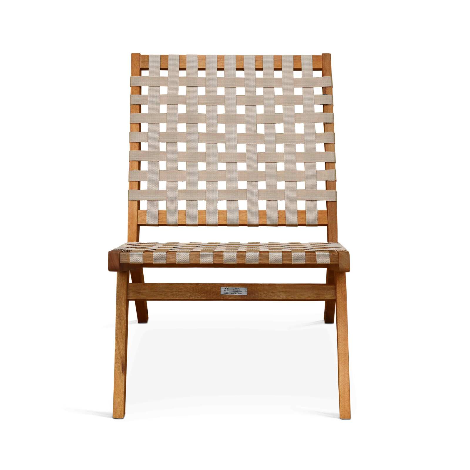 Sillón reclinable de madera de eucalipto FSC®