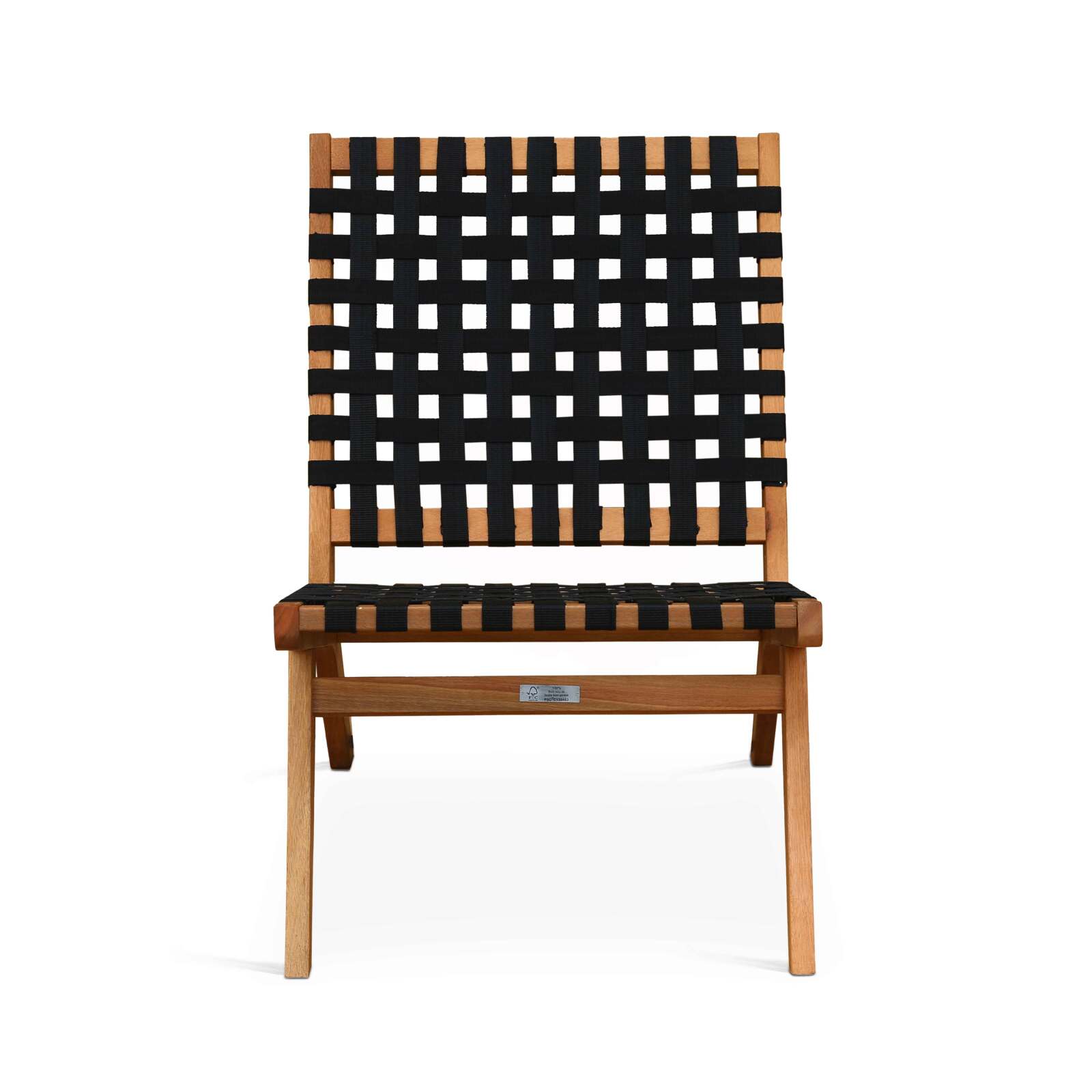 Lote de 2 sillones reclinables de madera de eucalipto FSC®