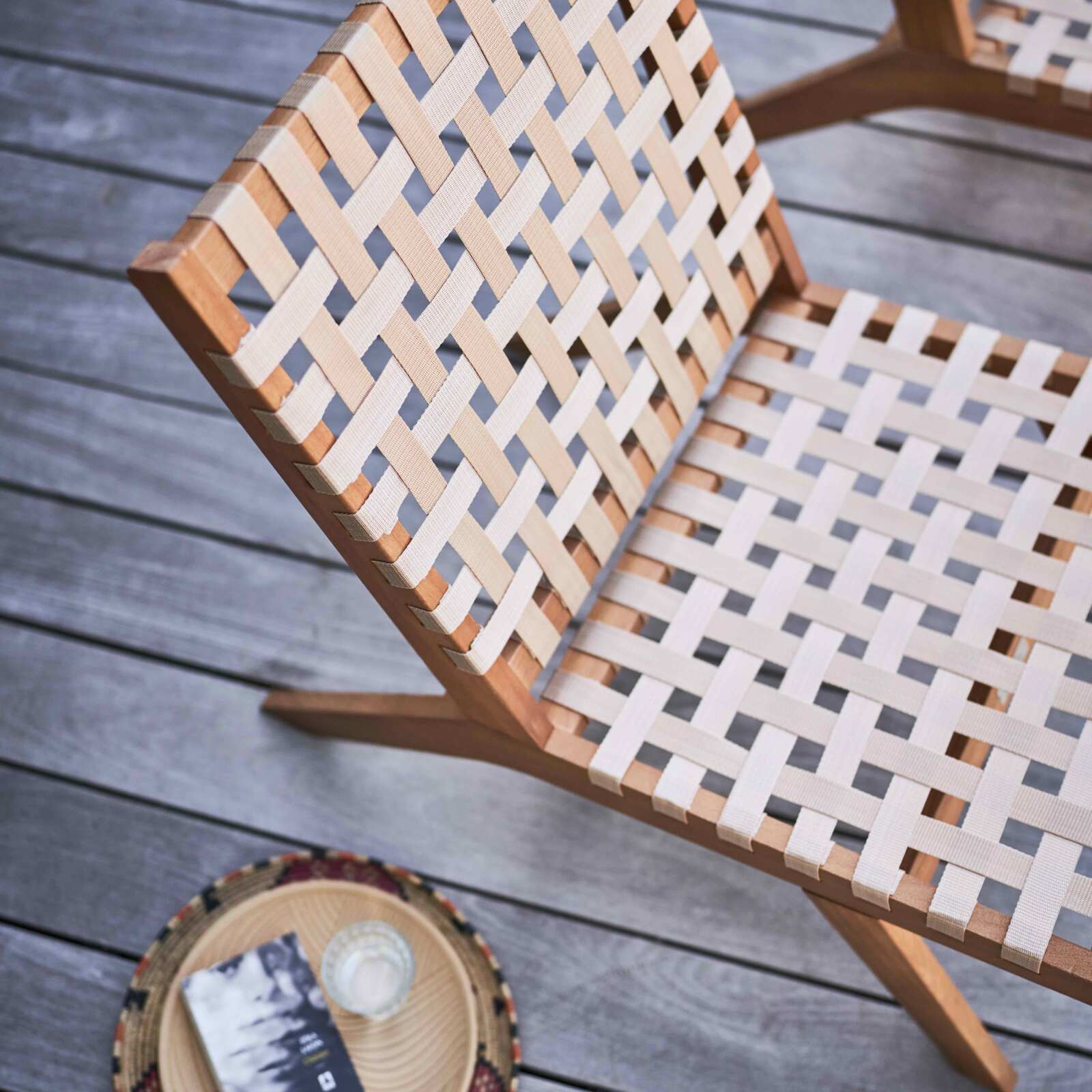 Lote de 2 sillones reclinables de madera de eucalipto FSC®