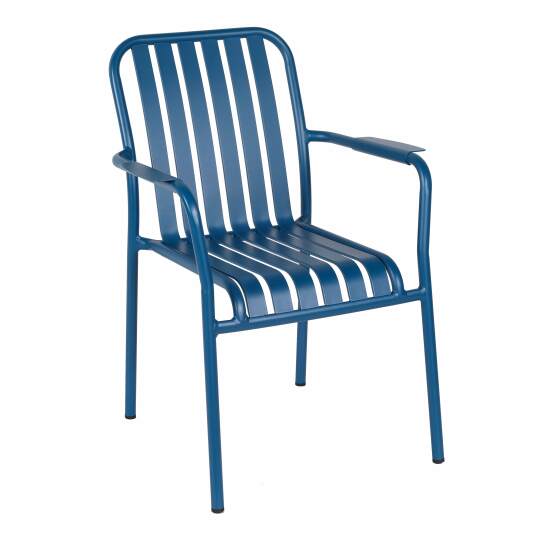 Silla de jardín de aluminio con reposabrazos | Oviala