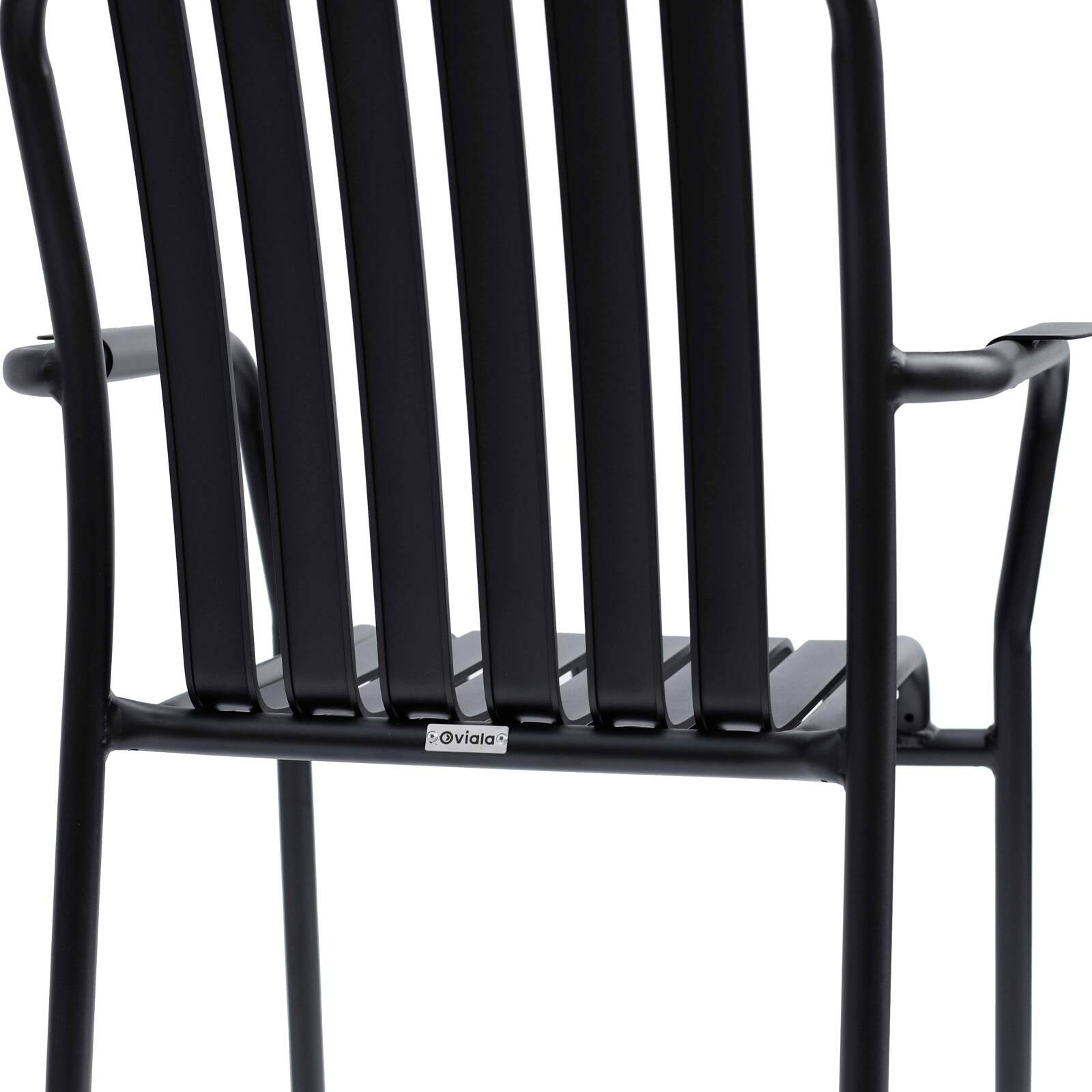 Silla de jardín con reposabrazos de aluminio