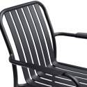 Silla de jardín con reposabrazos de aluminio