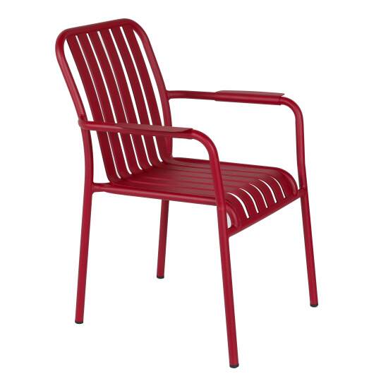 Silla de jardín de aluminio con reposabrazos | Oviala
